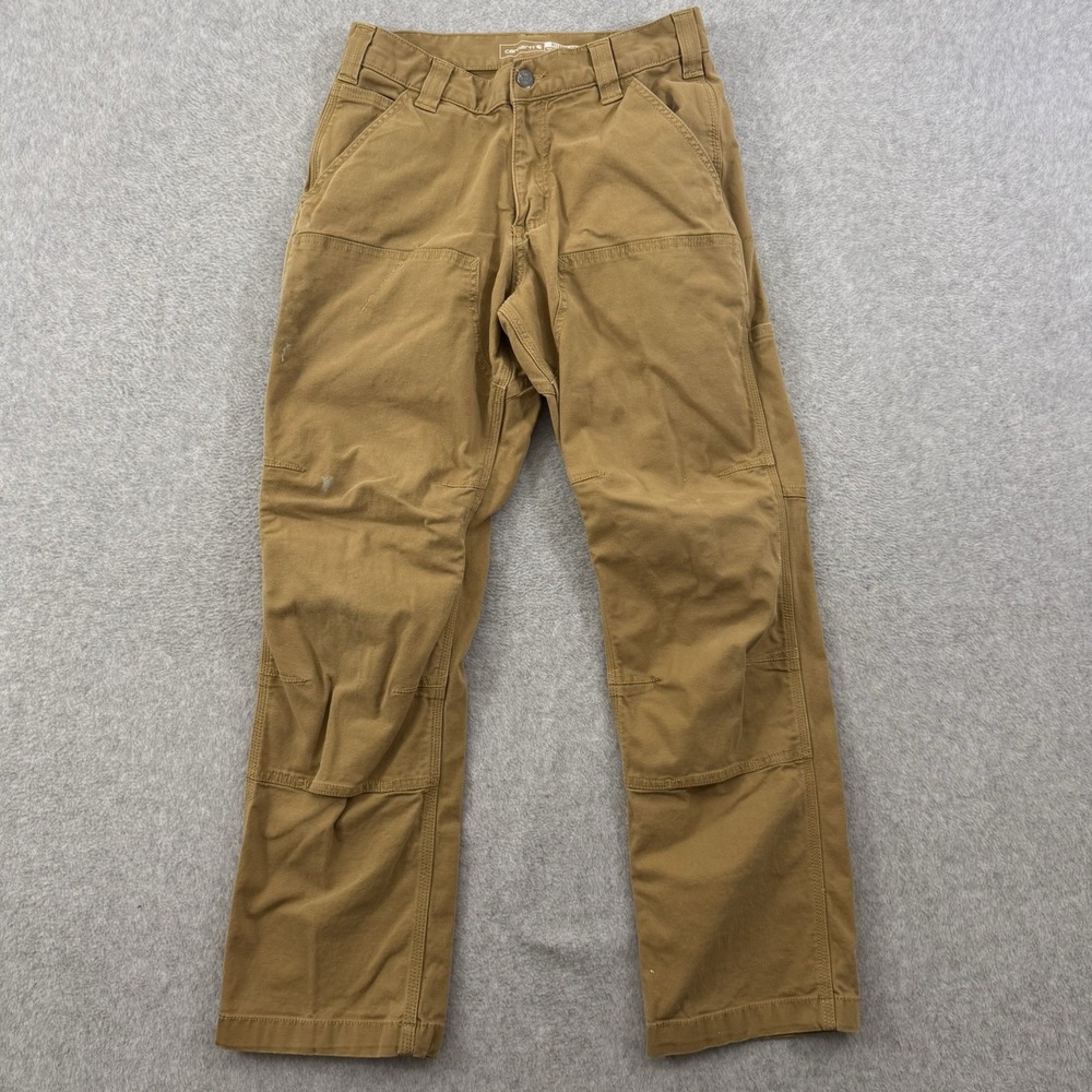 CARHARTT Pants Men's 30x30 Brown Relaxed Fit Work Canvas Carpenter 102802